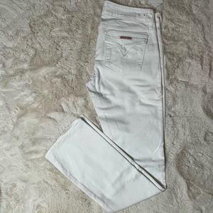 NEW - Hudson Mid-Rise Baby Boot cut White Jeans - 31